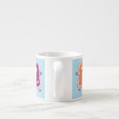 Niedliche Erdnussbutter und Gelee-Sandwich-Cartoon Espressotasse (Rückseite)