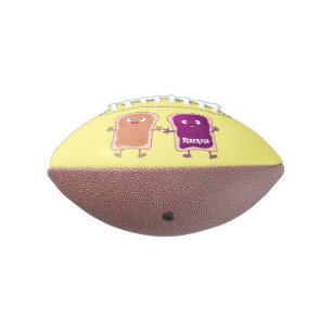 Niedliche Erdnussbutter und Gelee-Sandwich-Cartoon Football