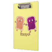 Niedliche Erdnussbutter und Gelee-Sandwich-Cartoon Klemmbrett (Links)