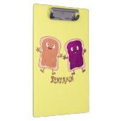 Niedliche Erdnussbutter und Gelee-Sandwich-Cartoon Klemmbrett (Rechts)