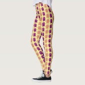 Niedliche Erdnussbutter und Gelee-Sandwich-Cartoon Leggings (Links)