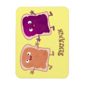 Niedliche Erdnussbutter und Gelee-Sandwich-Cartoon Magnet (Vertikal)