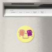Niedliche Erdnussbutter und Gelee-Sandwich-Cartoon Magnet (In Situ (Geschirrspüler))