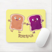 Niedliche Erdnussbutter und Gelee-Sandwich-Cartoon Mousepad (Mit Mouse)