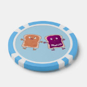 Niedliche Erdnussbutter und Gelee-Sandwich-Cartoon Pokerchips (Einzeln)