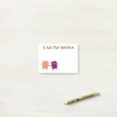 Niedliche Erdnussbutter und Gelee-Sandwich-Cartoon Post-it Klebezettel (Auf Schreibtisch)