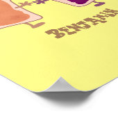 Niedliche Erdnussbutter und Gelee-Sandwich-Cartoon Poster (Ecke)
