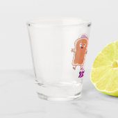 Niedliche Erdnussbutter und Gelee-Sandwich-Cartoon Schnapsglas (Links)