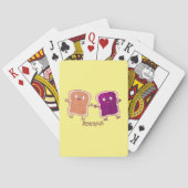 Niedliche Erdnussbutter und Gelee-Sandwich-Cartoon Spielkarten (Rückseite)