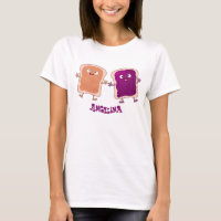 Niedliche Erdnussbutter und Gelee-Sandwich-Cartoon