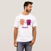Niedliche Erdnussbutter und Gelee-Sandwich-Cartoon T-Shirt (Vorne ganz)