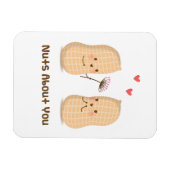 Niedliche Erdnüsse Nüsse über Ihr Valentinpuppen Magnet (Horizontal)