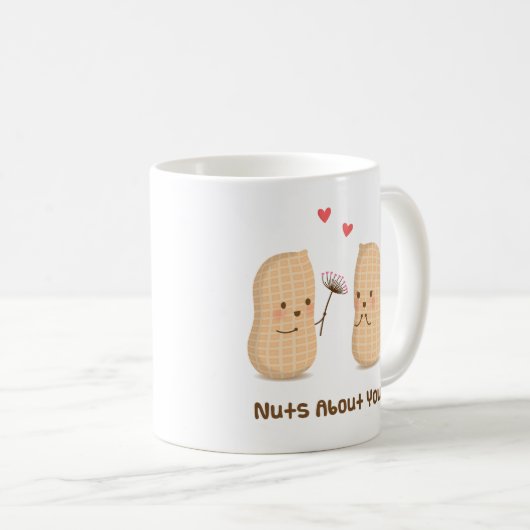 Niedliche Erdnüsse Nuts über Sie Kaffeetasse (VorderseiteRechts)