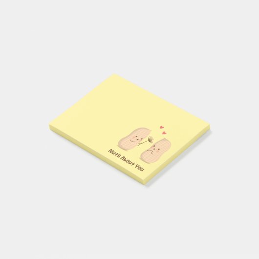 Niedliche Erdnüsse Nuts über Sie Post-it Klebezettel (angewinkelt)