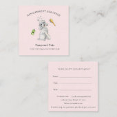 Niedliche Erinnerung für Haustiere Quadratische Visitenkarte (Vorne/Hinten)