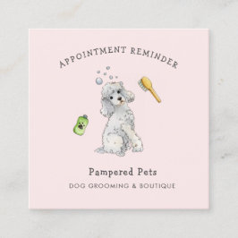 Niedliche Erinnerung für Haustiere Quadratische Visitenkarte