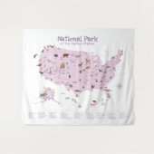 Niedliche Erkundung des Kinderzimmers "National Pa Wandteppich (Vorderseite (Horizontal))