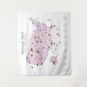 Niedliche Erkundung des Kinderzimmers "National Pa Wandteppich (Vorderseite)