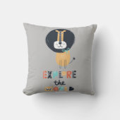 Niedliche Erkundung von Löwenkindern Kissen (Vorderseite)