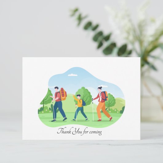 niedliche Erlebnisreise bereichern Stimmung  Dankeskarte (Stehend Vorderseite)