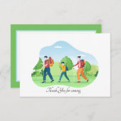 niedliche Erlebnisreise bereichern Stimmung  Dankeskarte (Vorne/Hinten)