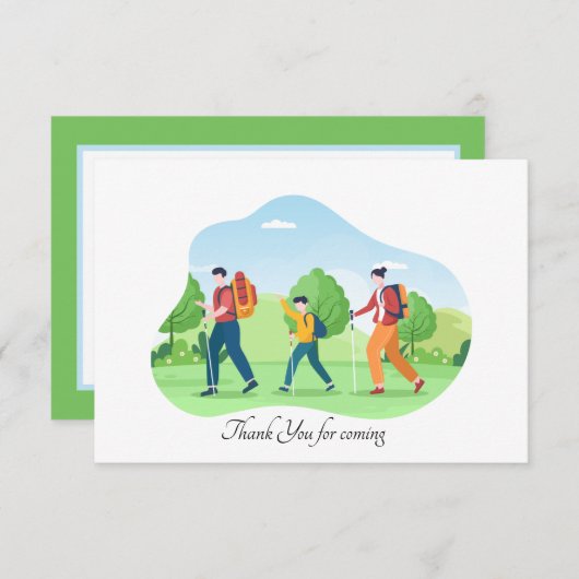 niedliche Erlebnisreise bereichern Stimmung  Dankeskarte (Vorne/Hinten)