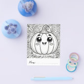 Niedliche Erntedank Pumpkin-Farbseiten Flyer (Einzeln)