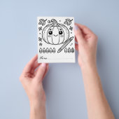 Niedliche Erntedank Pumpkin-Farbseiten Flyer (Gruppe)