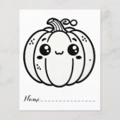 Niedliche Erntedank Pumpkin-Farbseiten Flyer (Vorne)