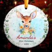 Niedliche erste Baby Weihnachtsjungfrau Keramik Keramik Ornament