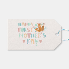 Niedliche Erste Mütter Tag Boho Typografie Geschenkanhänger