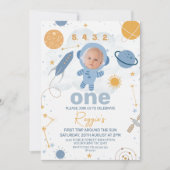 Niedliche erste Reise rund um die Sonne 1. Geburts Einladung (Vorderseite)