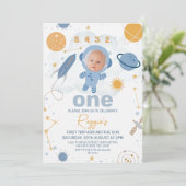 Niedliche erste Reise rund um die Sonne 1. Geburts Einladung (Stehend Vorderseite)
