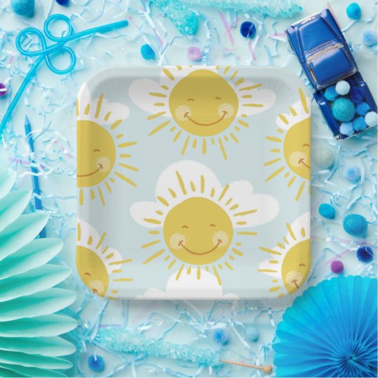 Niedliche erste Reise um die Sonne Erster Geburtst Pappteller (Party)