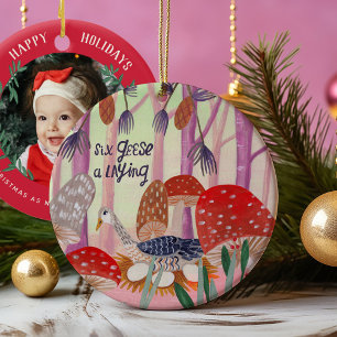 Niedliche Erste Weihnachten als Großeltern Foto Keramik Ornament