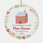 Niedliche erste Weihnachten auf unserer neuen Zuha Keramik Ornament (Hinten)