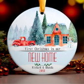 Niedliche erste Weihnachten in unserer neuen Zuhau Keramik Ornament