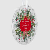 Niedliche Erstweihnachtsgroßeltern Foto Keepake Ornament (Vorderseite)