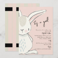 Niedliche es ein Mädchen Niedlich Rabbit Pink Baby