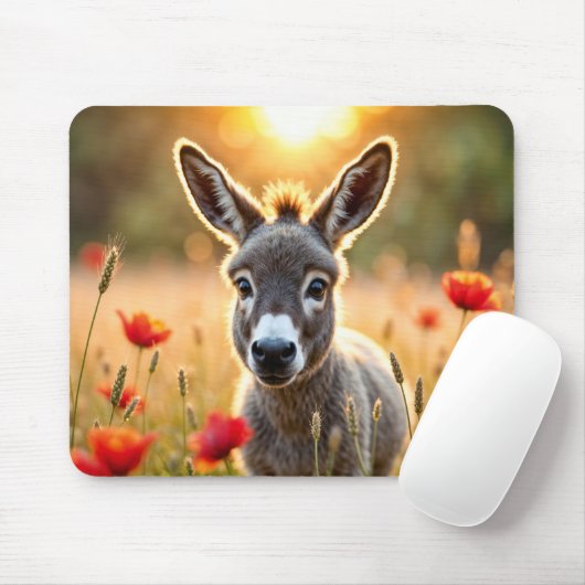 Niedliche Eselspopäden schmücken Tierkunst Mousepad (Mit Mouse)