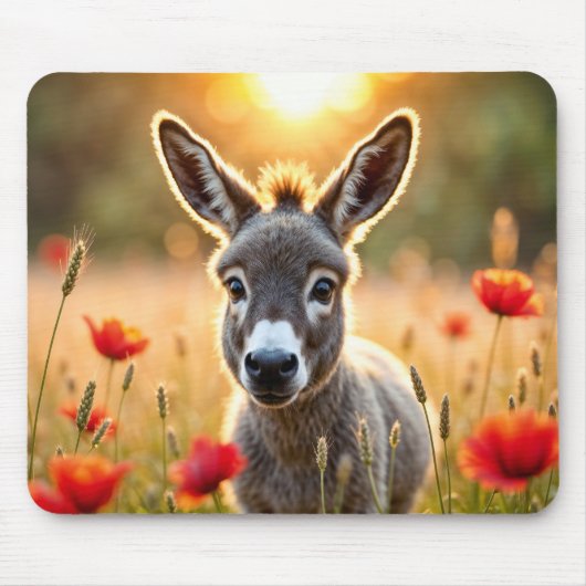 Niedliche Eselspopäden schmücken Tierkunst Mousepad (Vorne)