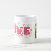Niedliche essbare Pastell-Liebe mit Foto Kaffeetasse (Mittel)
