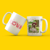 Niedliche essbare Pastell-Liebe mit Foto Kaffeetasse