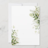 Niedliche Eucalipt Baby Giraffe Babydusche Einladung (Rückseite)