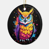 Niedliche Eukalyptuskunst Owl Nocturnal Bird Lover Keramik Ornament (Links)