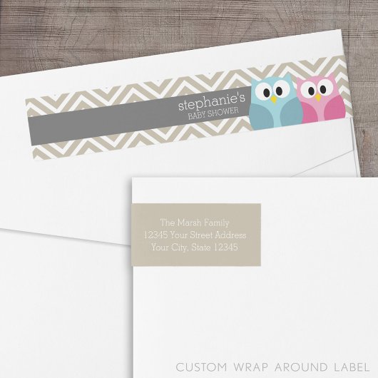 Niedliche Eule auf Branch Baby Girl oder Boy Dusch