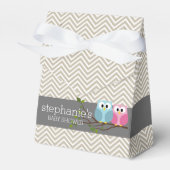 Niedliche Eule auf Branch Baby Girl oder Boy Dusch Geschenkschachtel (Vorderseite)