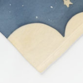 Niedliche Eule auf dem Mond mit Night Sky Personal Fleecedecke (Ecke)