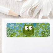 Niedliche Eule auf Herz-Band mit Blumenmuster (Insitu)