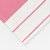 Niedliche Eule auf rosa Pinstripes, addieren Namen Fleecedecke (Ecke)